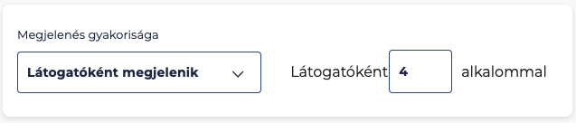 Látogatónként megjelenik Látogatónként megjelenik