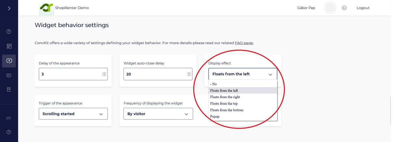 Display effect Display effect