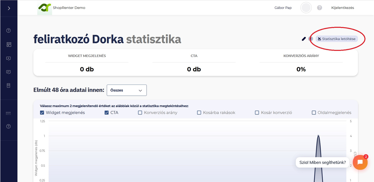 Statisztika letöltése Statisztika letöltése